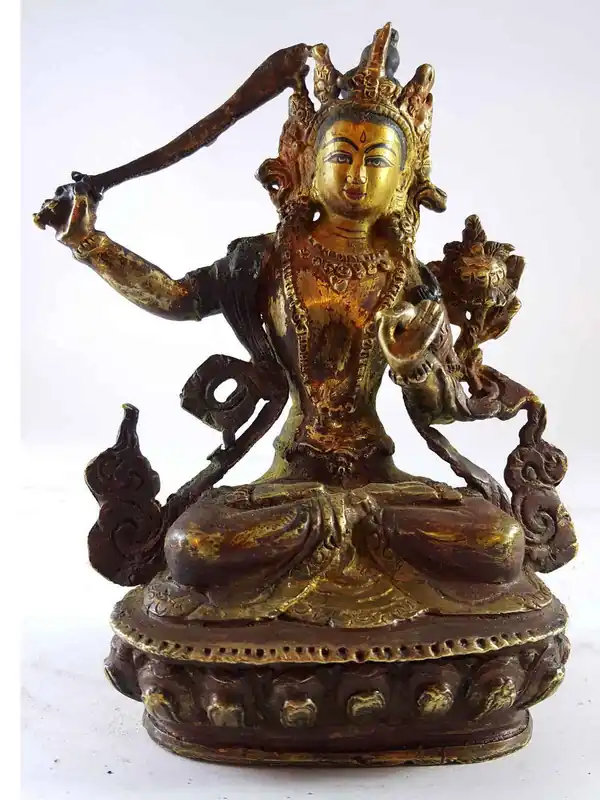 Statue faite à la main de Manjushri bouddhiste