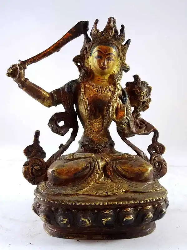 Statue tibétaine faite à la main de Manjushree