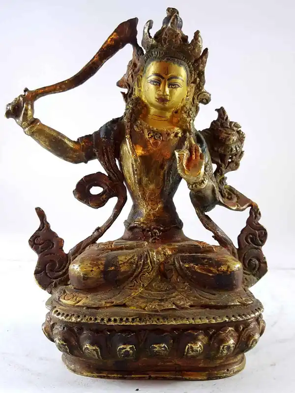Statue bouddhiste faite à la main de Manjushree