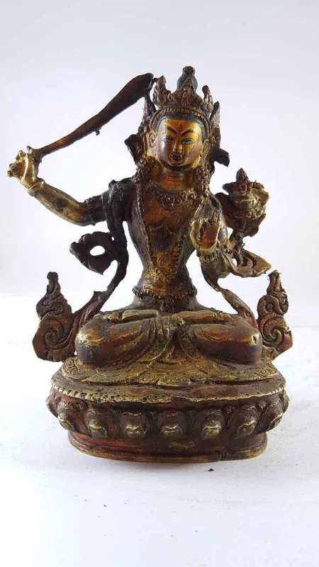 Statue de Manjushree faite à la main du Népal