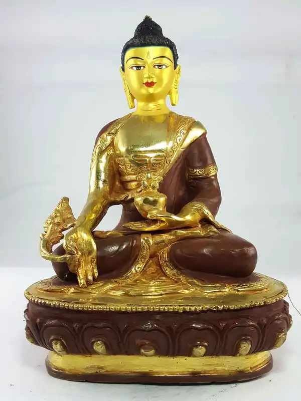 Statue du Bouddha de Médecine au Visage Peint