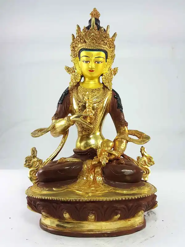 Statue de Vajrasattva avec visage peint