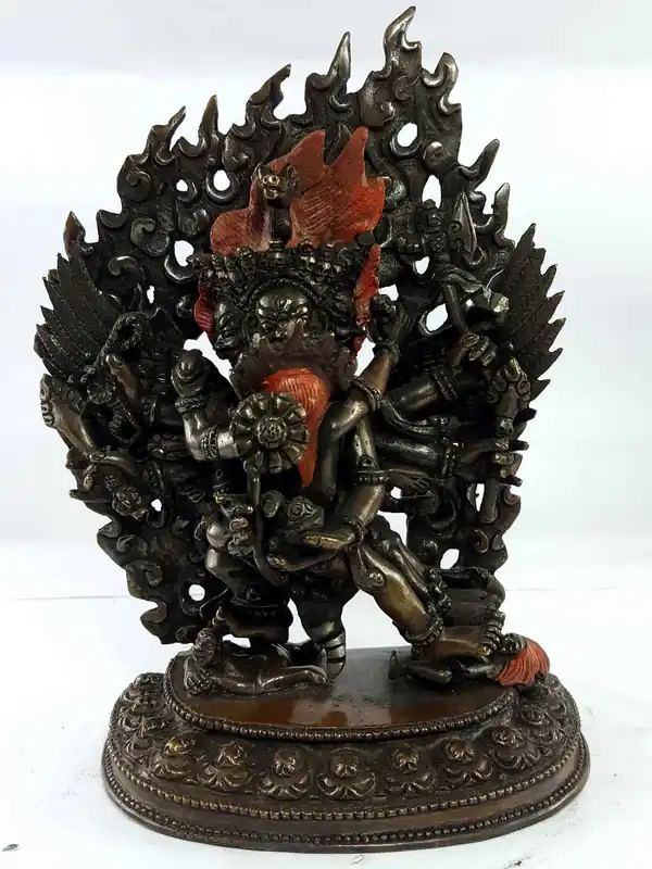 Statue de Hayagriva en cuivre