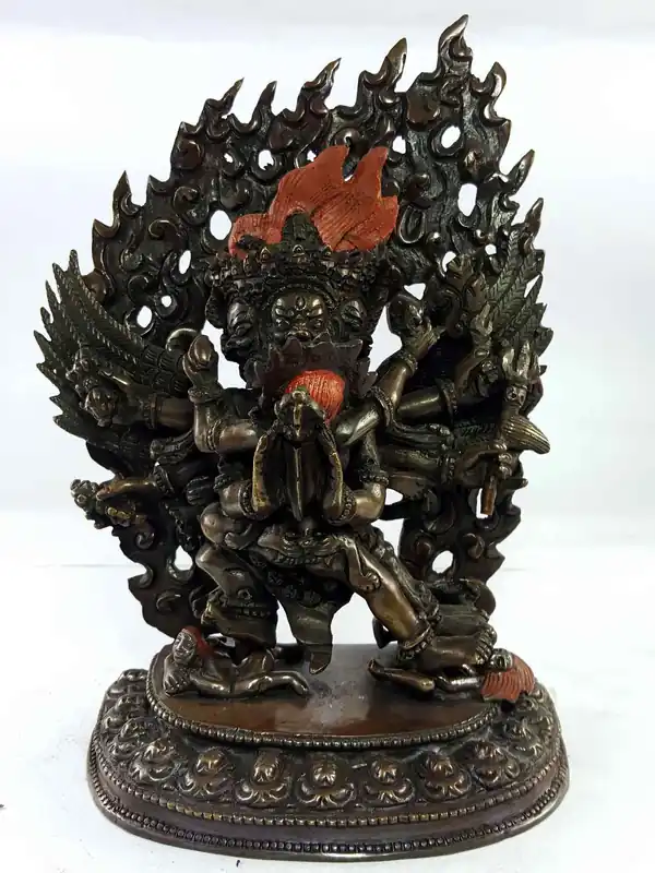 Statue de Vajrakilaya en cuivre