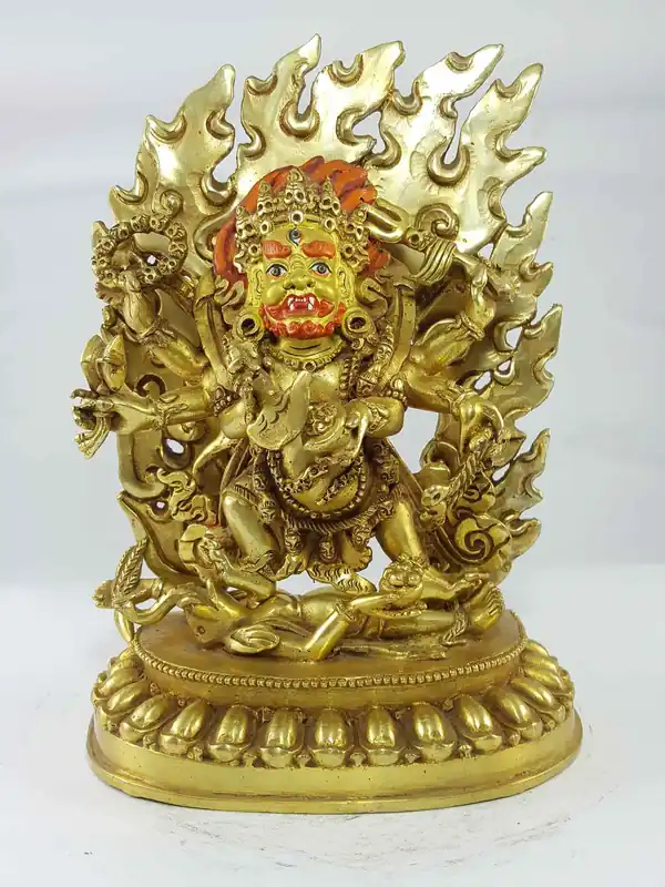 Statue tibétaine de Mahakala du Népal