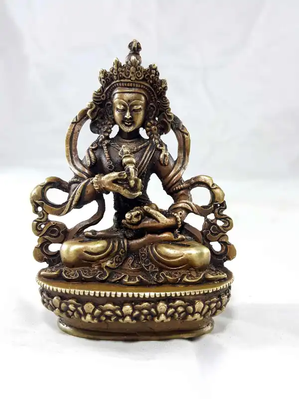 Statue miniature en cuivre de Vajrasattva