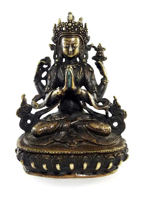 Statue de Chenrezig tibétain