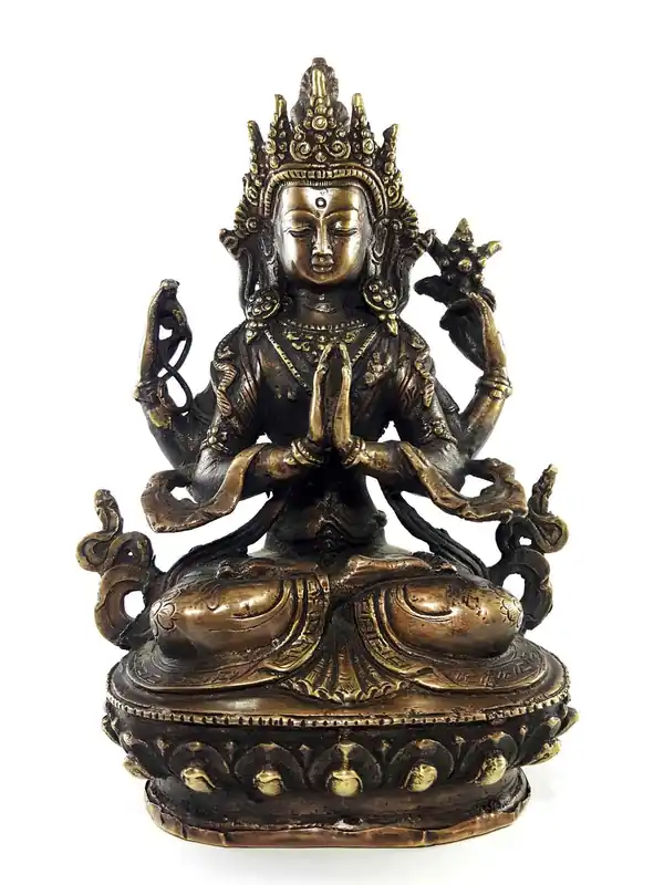 Statue tibétaine d’Avalokiteshvara du Népal