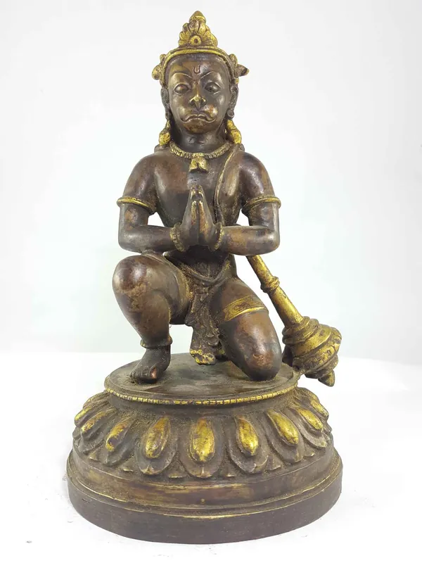 Statue en cuivre de Hanuman