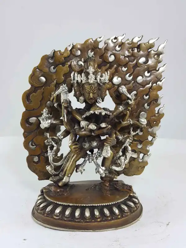 Statue en cuivre de Chakrasamvara