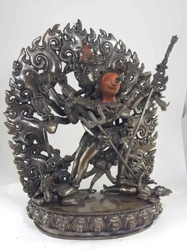 Statue en cuivre de Chakrasamvara