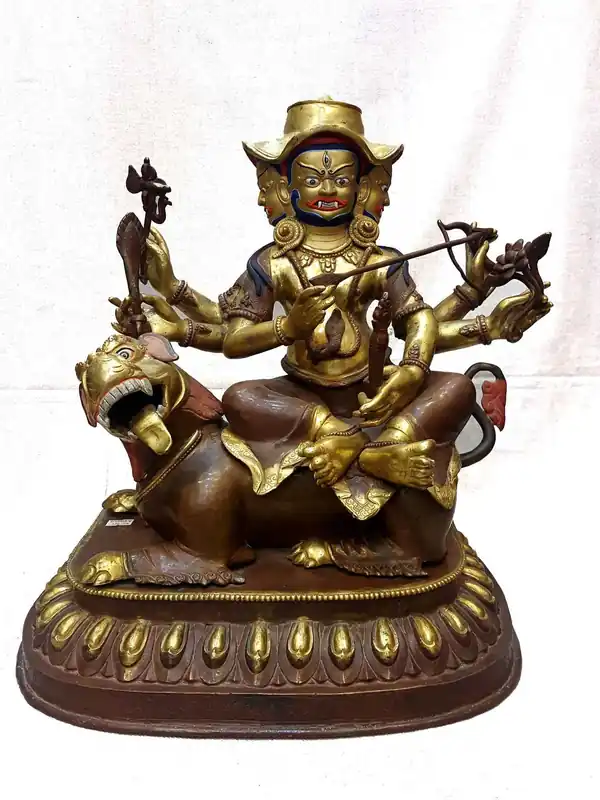 Statue en cuivre de Gyalpo Nechung