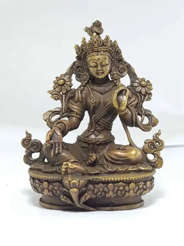 Petite statue de la Tara Verte du Népal