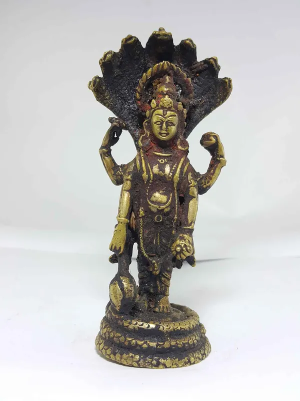 Statue en laiton de Vishnou