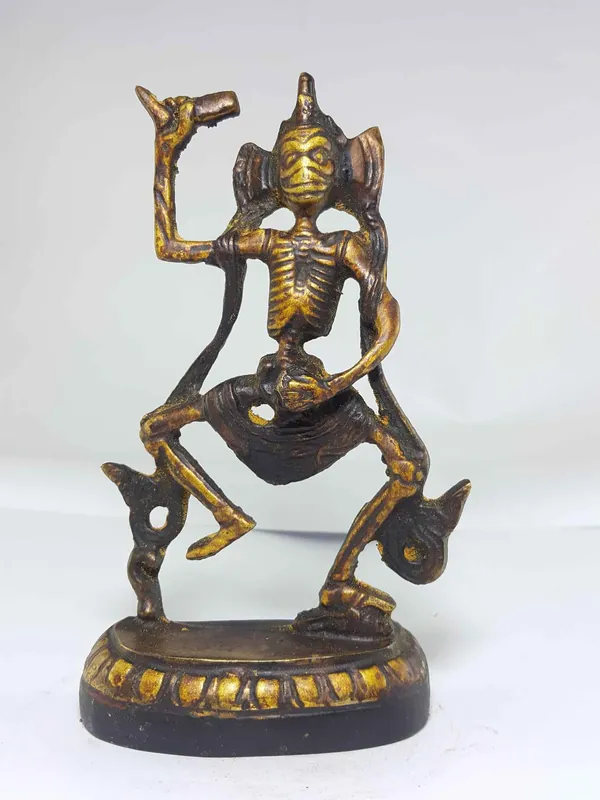 Statue de Citipati en laiton