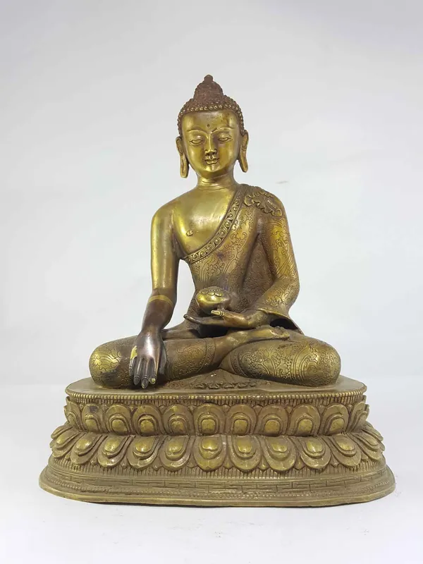 Statue tibétaine de Shakyamuni Bouddha