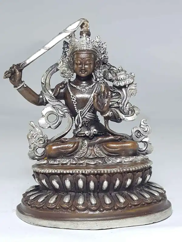 Statue tibétaine de Manjushri provenant du Népal