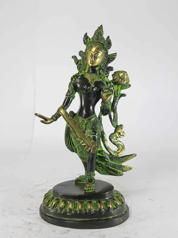 Statue de la Tara Blanche dansante tibétaine