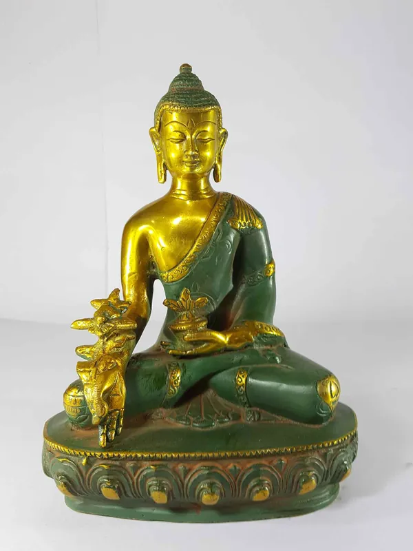 Statue de Médecine Bouddha en fonte de sable