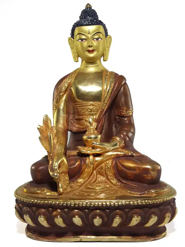 Statue du Bouddha de Médecine au Visage Peint