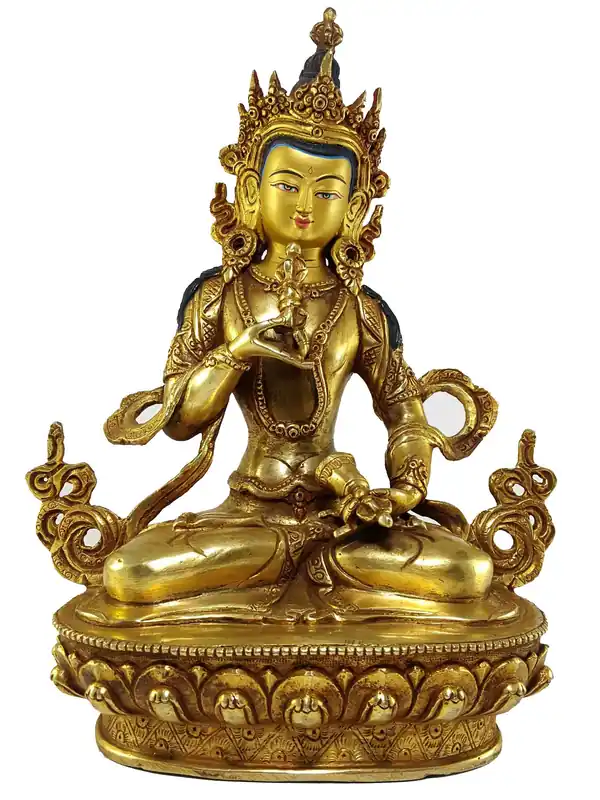 Statue de Vajrasattva avec visage peint
