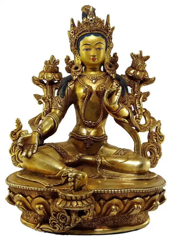 Statue bouddhiste de la déesse Verte Tara