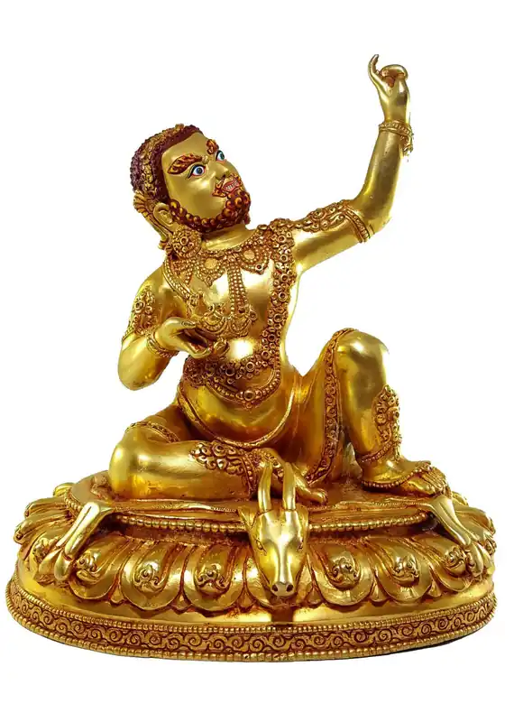 Statue de Vīrapa au visage peint