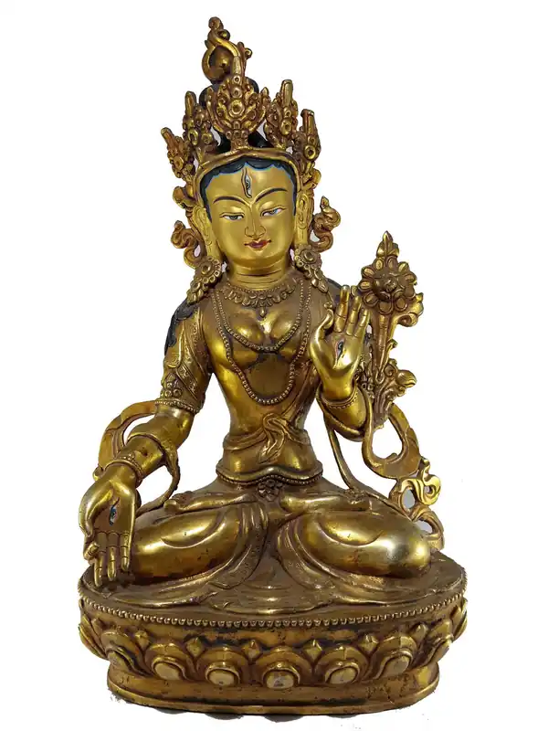 Statue de la Tara Blanche au visage peint
