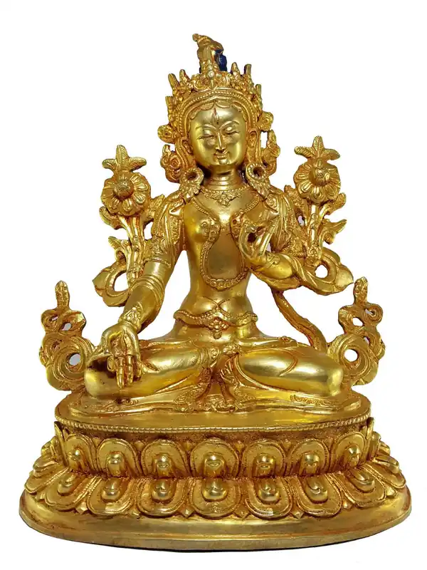 Statue de la Tara Blanche tibétaine du Népal