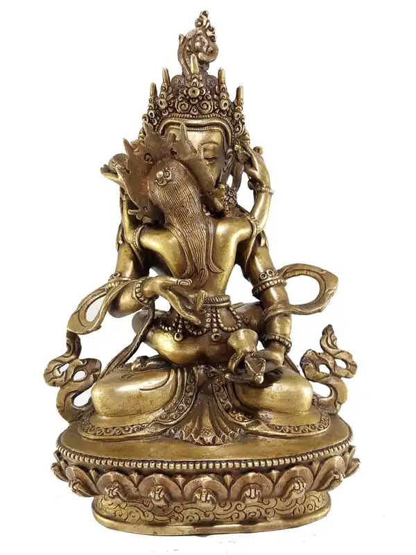 Statue de Vajrasattva Shakti finition en bronze