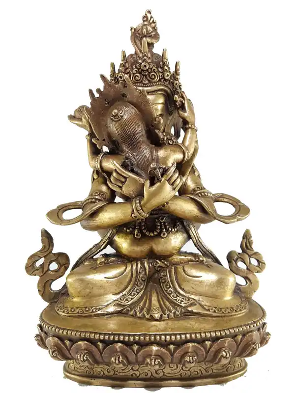 Statue de Vajradhara Shakti en finition bronze