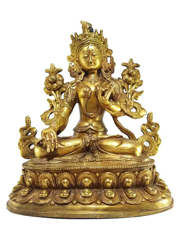 Statue tibétaine de Tara Blanche provenant du Népal