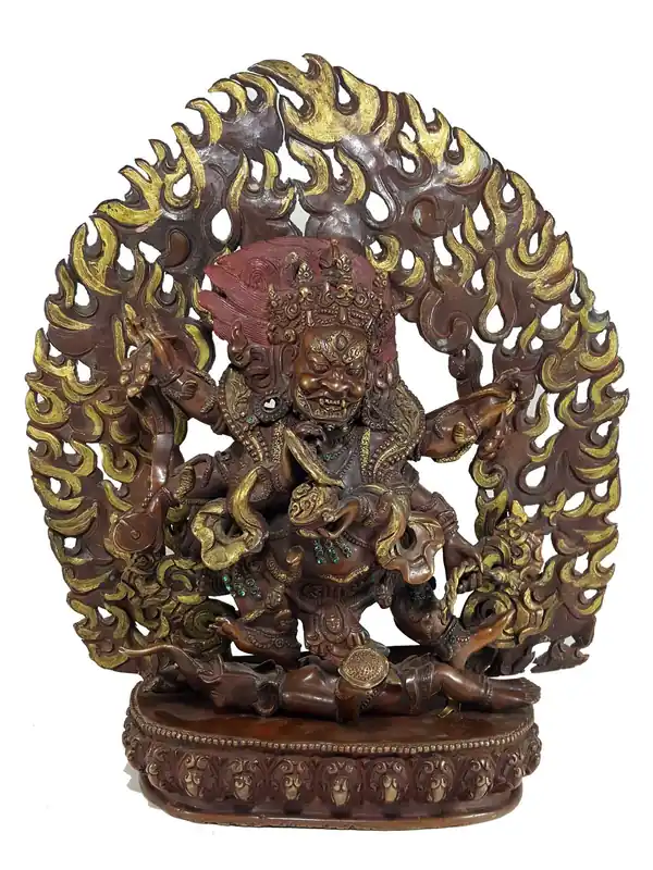 Statue de Mahakala à quatre bras