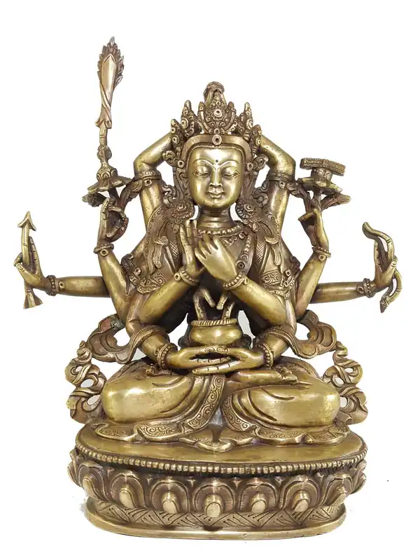 Statue de Namasangiti avec finition en bronze
