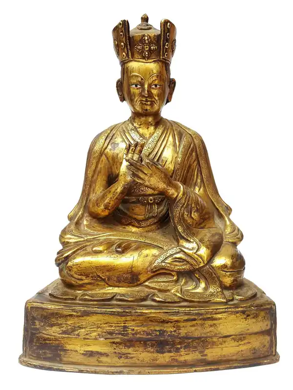 Statue tibétaine du 1er Karmapa – Dusum Khyenpa