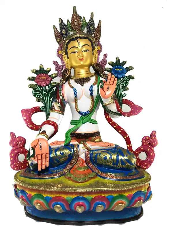 Statue de la Bouddhiste Tara Blanche