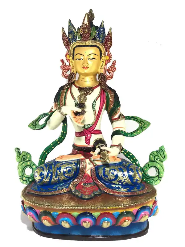 Statue de Vajrasattva Thangka Finition en couleur