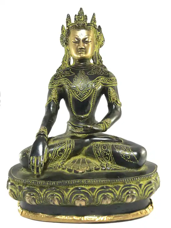 Statue tibétaine du Bouddha Shakyamuni du Népal