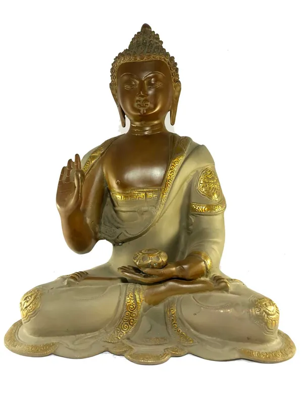 Statue d’Amoghasiddhi Bouddha bénissant Bouddha
