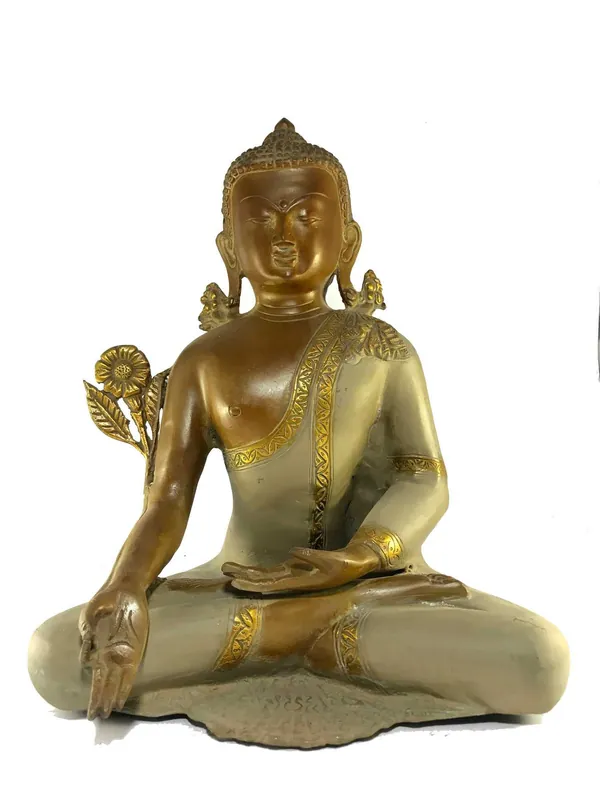 Statue du Bouddha de Médecine en finition pierre