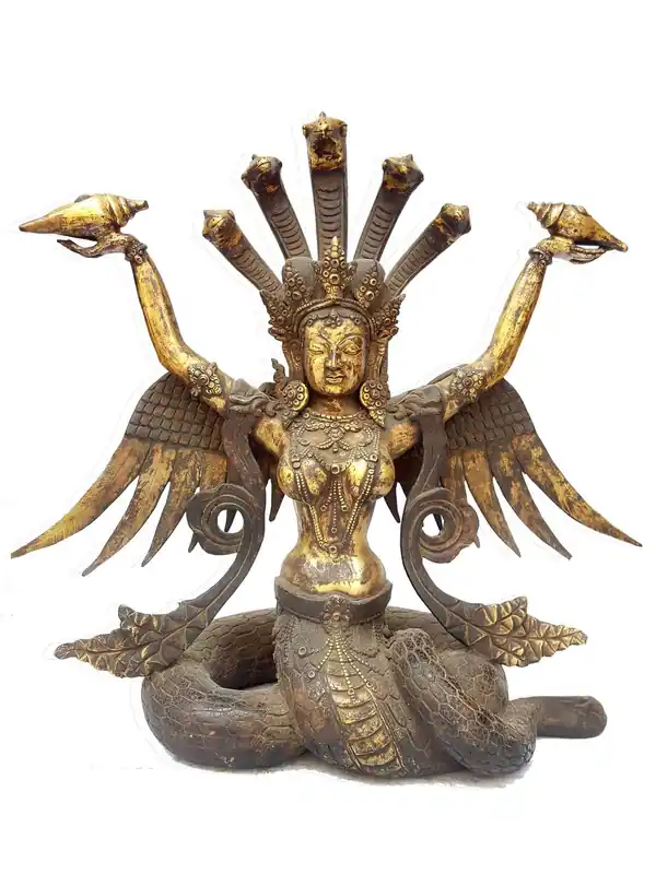 Statue tibétaine de Naga Kanya