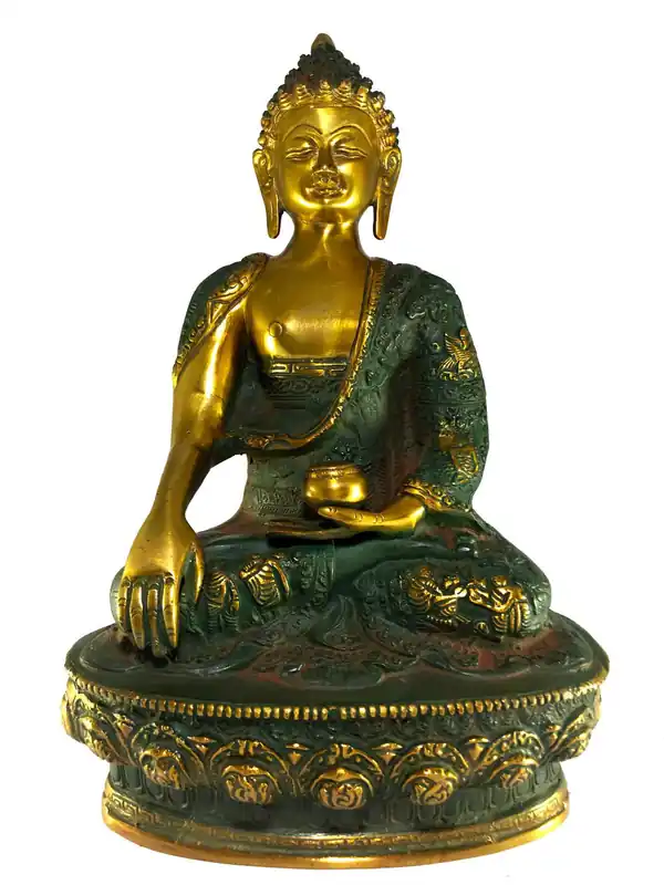Statue tibétaine de Shakyamuni Bouddha