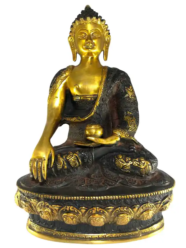 Statue tibétaine du Bouddha Shakyamuni