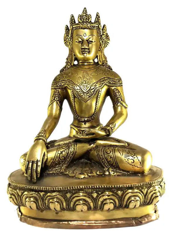 Statue tibétaine de Shakyamuni Bouddha