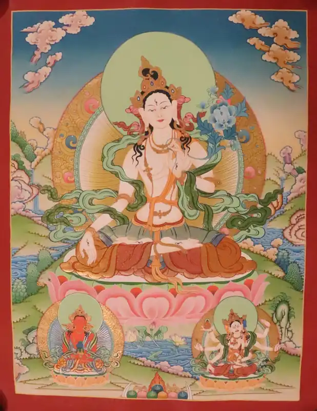Art de Thangka de la Déesse Tara Blanche