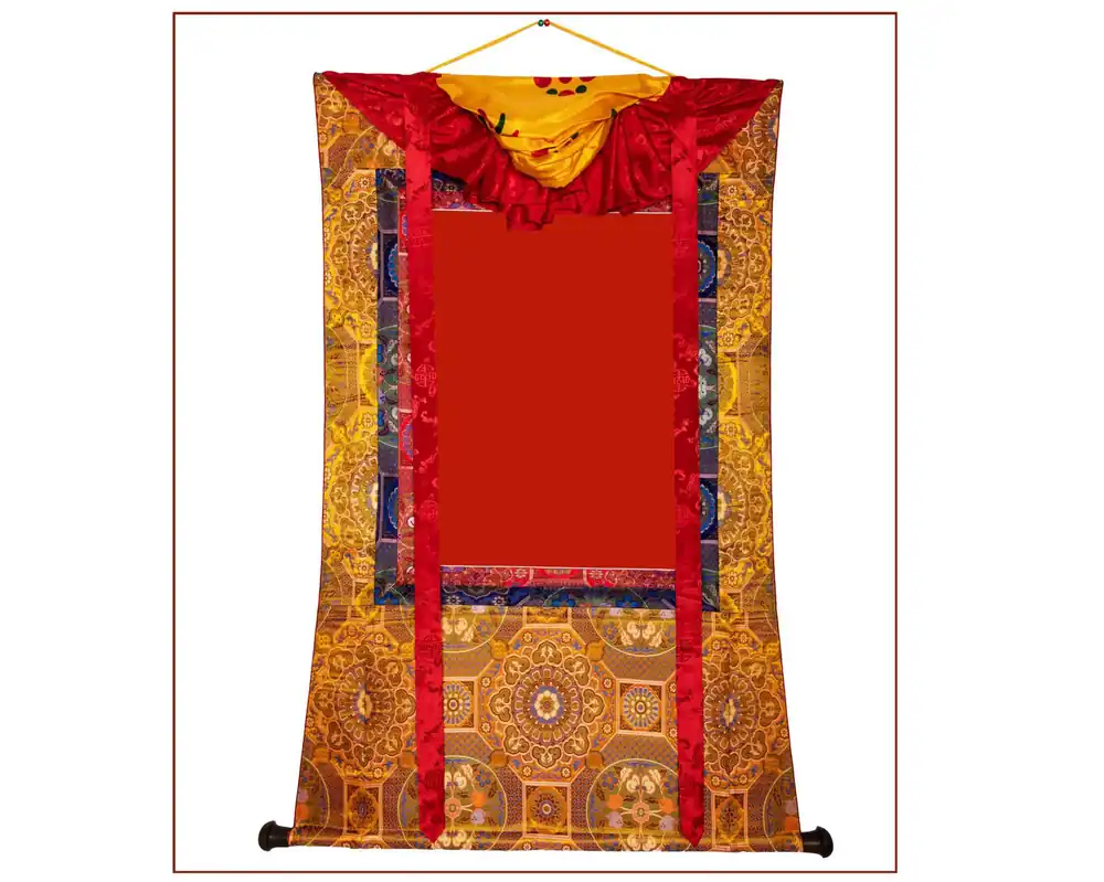 Cadre en brocart khadi pour peinture de Thangka