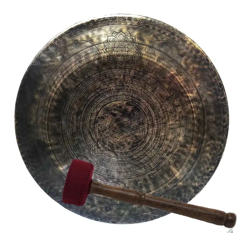 Design de Mandala Gong avec finition antique