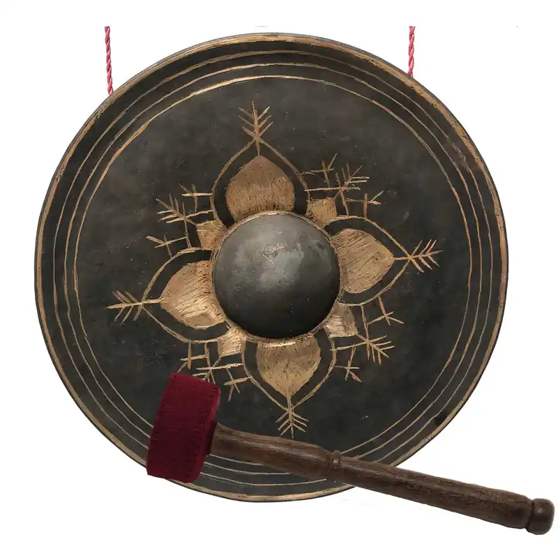 Gong en bronze birman