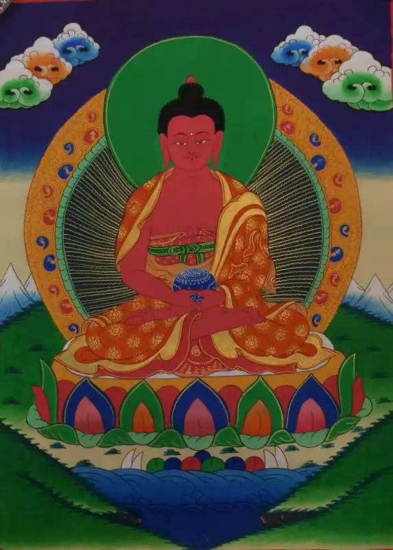 Art de Thangka du Bouddha Amitabha
