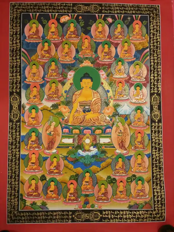 35 Peinture Thangka de Bouddha du Népal